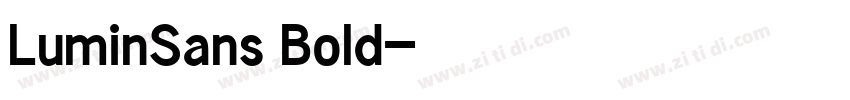 LuminSans Bold字体转换